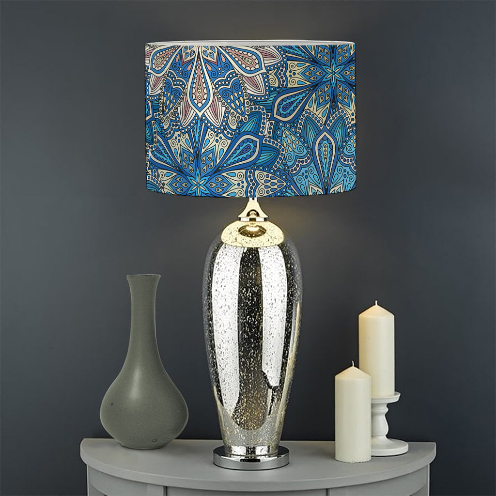 Boho Chic Mandala Floral Print Drum Lamp Shade