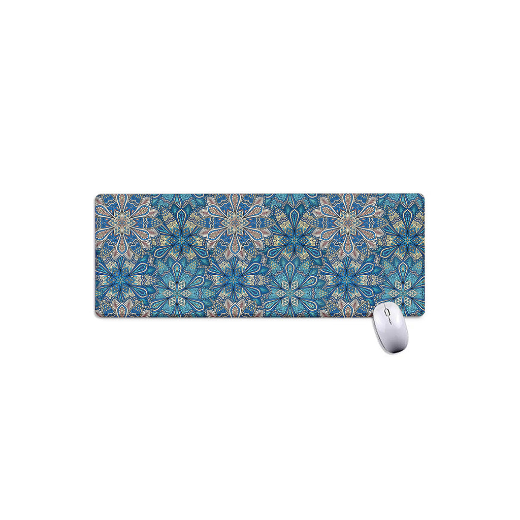 Boho Chic Mandala Floral Print Extended Mouse Pad