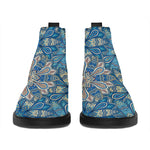 Boho Chic Mandala Floral Print Flat Ankle Boots