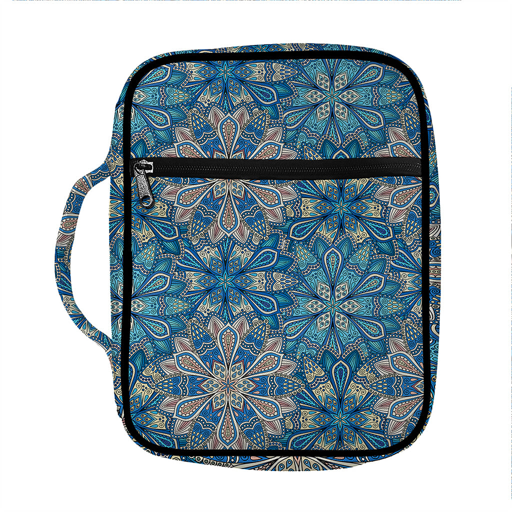 Boho Chic Mandala Floral Print Front Pocket Bible Bag