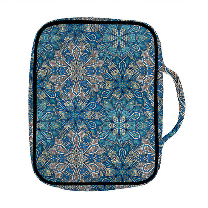 Boho Chic Mandala Floral Print Front Pocket Bible Bag