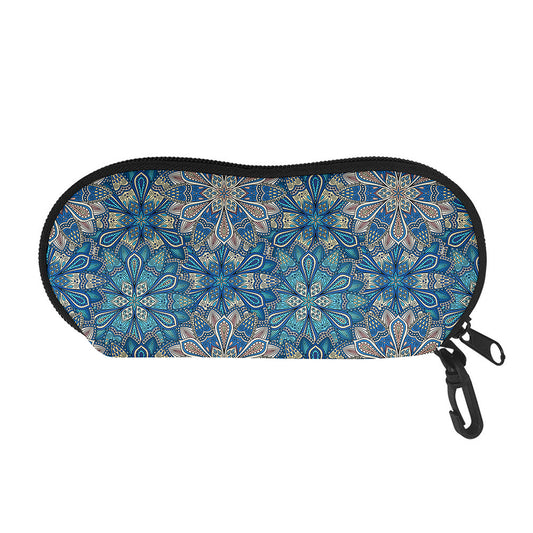 Boho Chic Mandala Floral Print Glasses Case