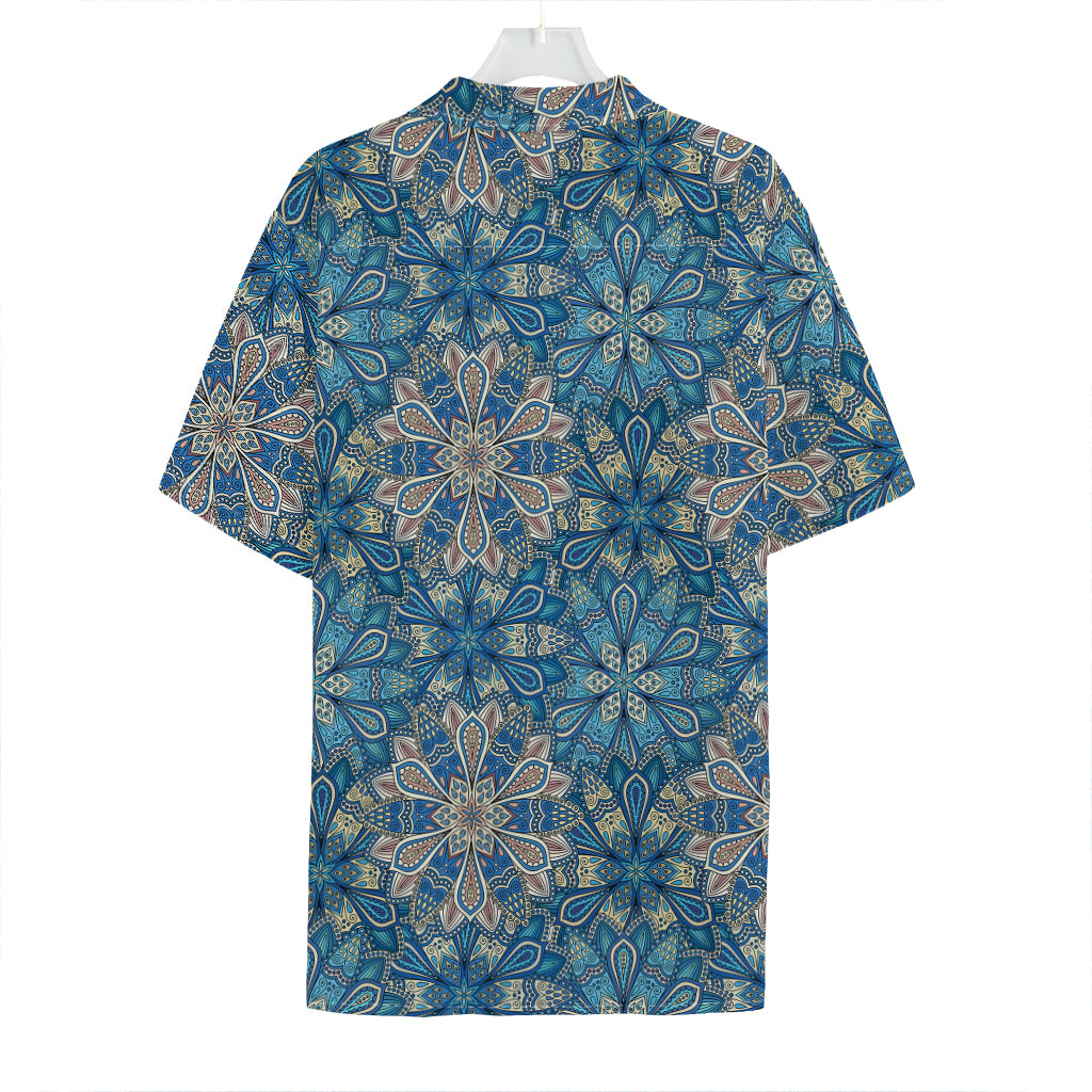Boho Chic Mandala Floral Print Hawaiian Shirt