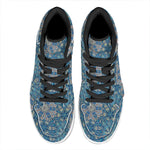 Boho Chic Mandala Floral Print High Top Leather Sneakers