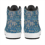 Boho Chic Mandala Floral Print High Top Leather Sneakers