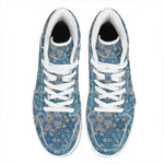 Boho Chic Mandala Floral Print High Top Leather Sneakers