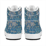 Boho Chic Mandala Floral Print High Top Leather Sneakers
