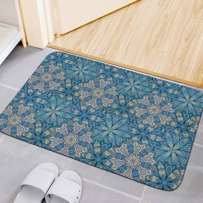 Boho Chic Mandala Floral Print Indoor Door Mat