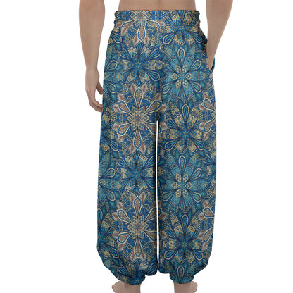 Boho Chic Mandala Floral Print Lantern Pants