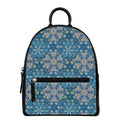 Boho Chic Mandala Floral Print Leather Backpack