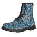 Boho Chic Mandala Floral Print Lace-Up Boots