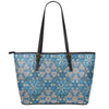 Boho Chic Mandala Floral Print Leather Tote Bag