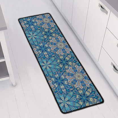 Boho Chic Mandala Floral Print Long Kitchen Mat