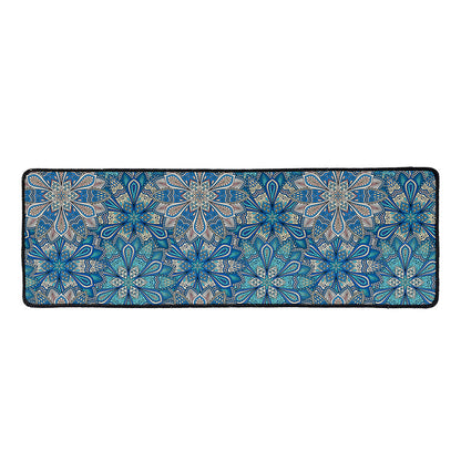 Boho Chic Mandala Floral Print Long Kitchen Mat