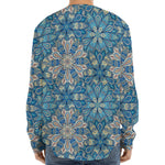 Boho Chic Mandala Floral Print Long Sleeve Baseball Jersey
