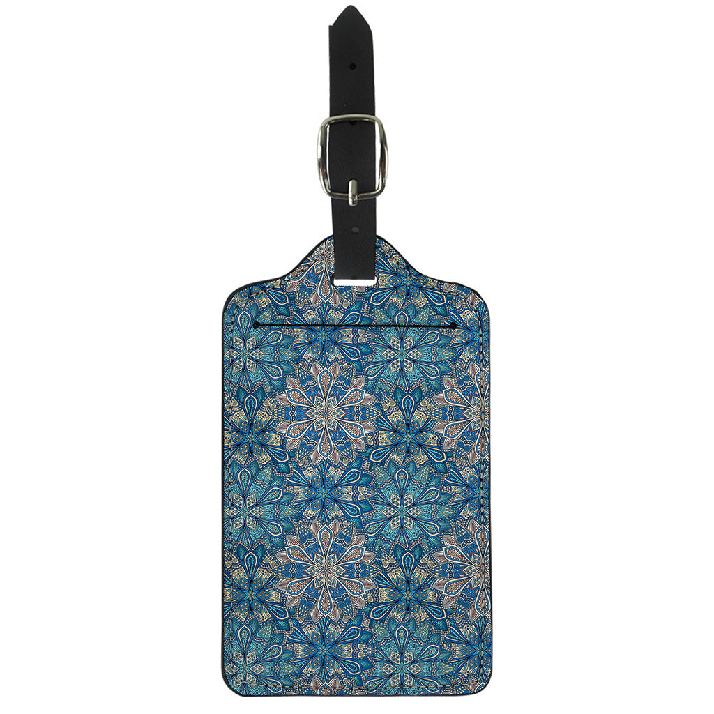 Boho Chic Mandala Floral Print Luggage Tag