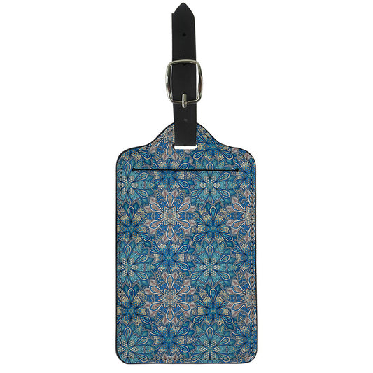Boho Chic Mandala Floral Print Luggage Tag