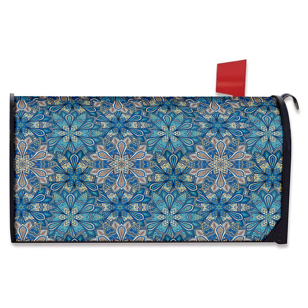 Boho Chic Mandala Floral Print Mailbox Cover