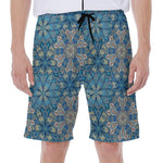 Boho Chic Mandala Floral Print Men's Beach Shorts