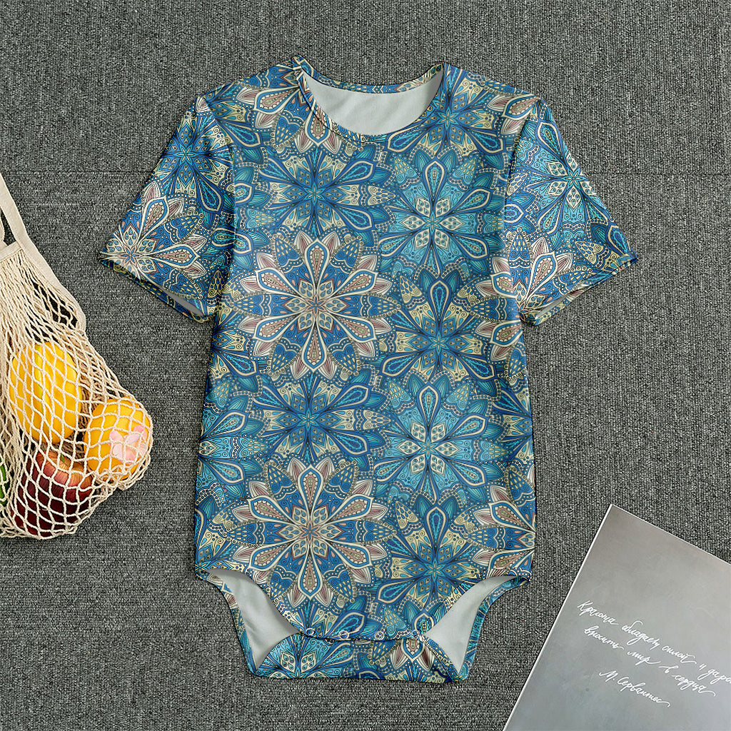 Boho Chic Mandala Floral Print Men's Bodysuit