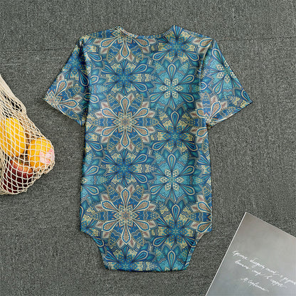 Boho Chic Mandala Floral Print Men's Bodysuit