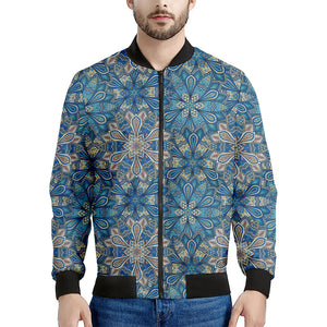 Boho Chic Mandala Floral Print Men's Bomber Jacket