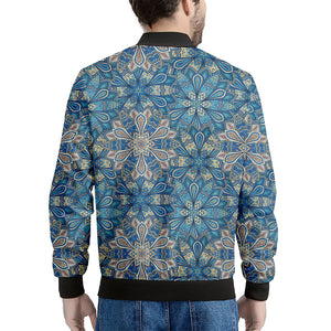 Boho Chic Mandala Floral Print Men's Bomber Jacket