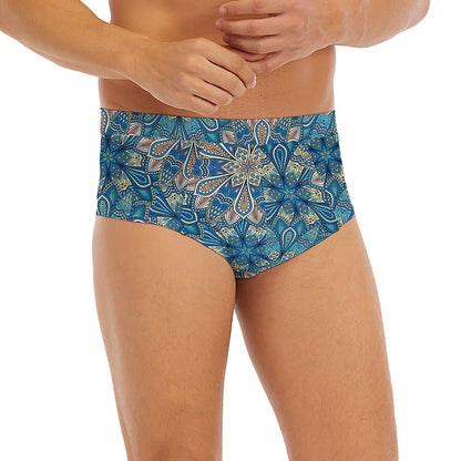 Boho Chic Mandala Floral Print Men's Briefs
