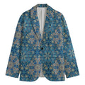 Boho Chic Mandala Floral Print Men's Cotton Blazer