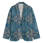 Boho Chic Mandala Floral Print Men's Cotton Blazer