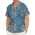 Boho Chic Mandala Floral Print Men's Deep V-Neck Shirt