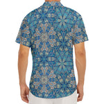 Boho Chic Mandala Floral Print Men's Deep V-Neck Shirt