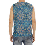 Boho Chic Mandala Floral Print Men's Fitness Tank Top