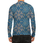 Boho Chic Mandala Floral Print Men's Long Sleeve Rash Guard