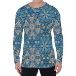 Boho Chic Mandala Floral Print Men's Long Sleeve T-Shirt