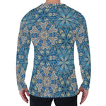 Boho Chic Mandala Floral Print Men's Long Sleeve T-Shirt
