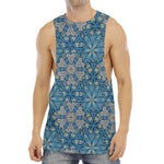 Boho Chic Mandala Floral Print Men's Muscle Tank Top