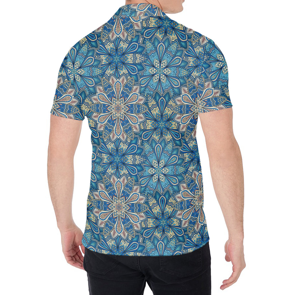 Boho Chic Mandala Floral Print Men's Shirt