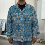 Boho Chic Mandala Floral Print Men's Shirt Jacket