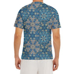 Boho Chic Mandala Floral Print Men's Short Sleeve Rash Guard