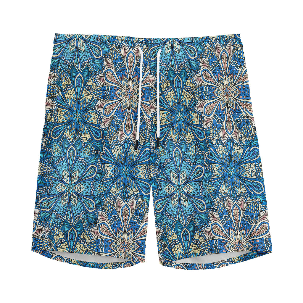 Boho Chic Mandala Floral Print Men's Sports Shorts
