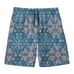 Boho Chic Mandala Floral Print Men's Swim Trunks