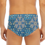 Boho Chic Mandala Floral Print Men's Triangle Swim Briefs
