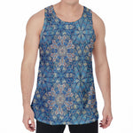 Boho Chic Mandala Floral Print Men's Velvet Tank Top