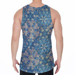 Boho Chic Mandala Floral Print Men's Velvet Tank Top
