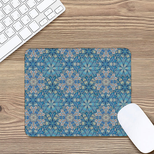 Boho Chic Mandala Floral Print Mouse Pad