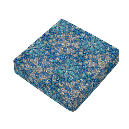 Boho Chic Mandala Floral Print Outdoor Seat Cushion Cover