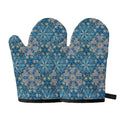 Boho Chic Mandala Floral Print Oven Mitts