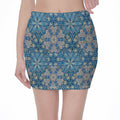 Boho Chic Mandala Floral Print Pencil Mini Skirt
