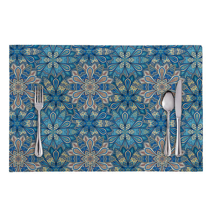 Boho Chic Mandala Floral Print Placemat